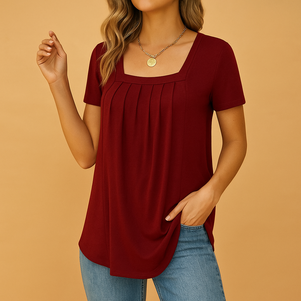 Orianne™ | Bluse mit quadratischem Ausschnitt