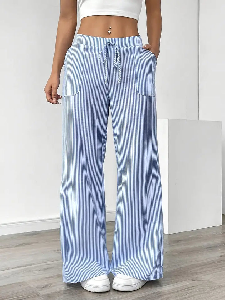 Alina™ | Elegante gestreifte Hose mit Taschen