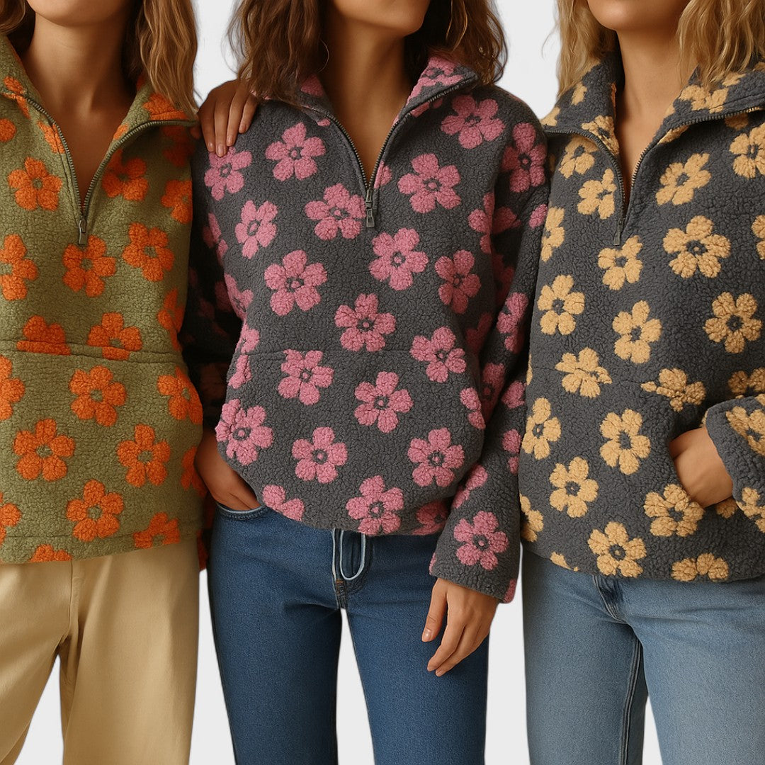 Daisy - Fleece mit Blumenmuster