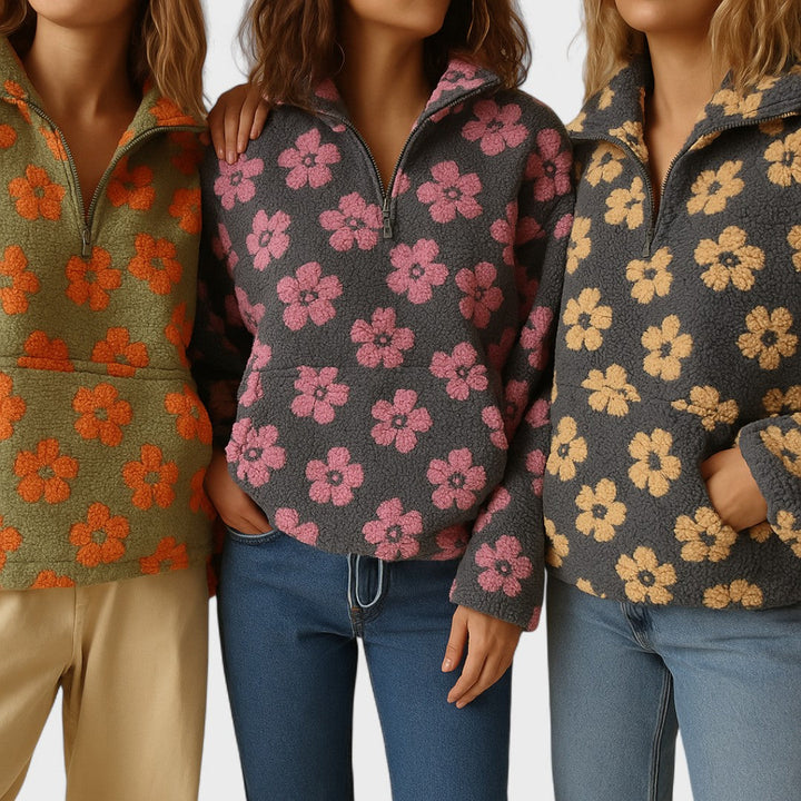 Daisy - Fleece mit Blumenmuster