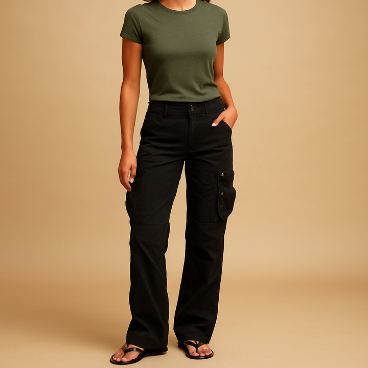 Nathalie™ | Strukturierte Cargo-Hose