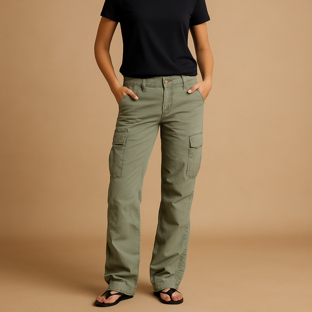 Nathalie™ | Strukturierte Cargo-Hose