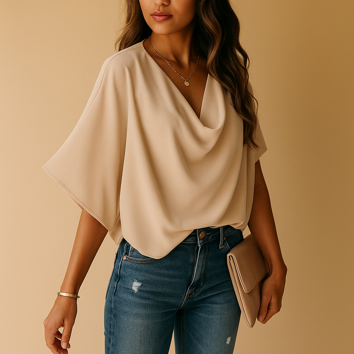 Apolline™ | Bluse Chiffon Fledermaus