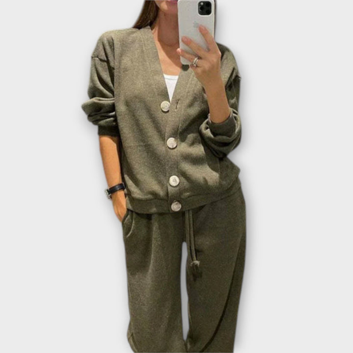 Chantal – Cardigan- und Hosen-Set