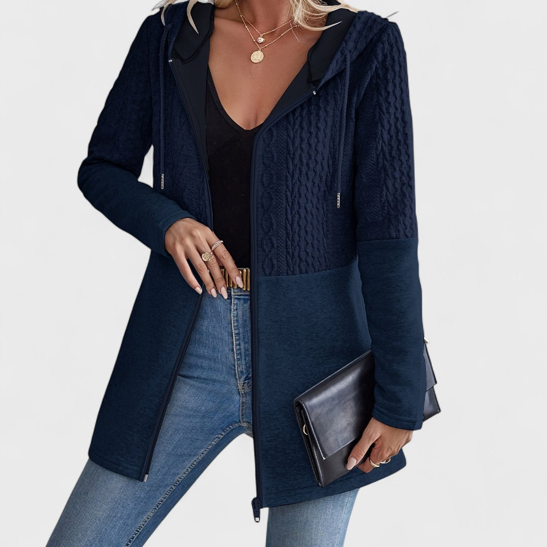 Valentino – Eleganter grauer Cardigan mit Kapuze für Frauen