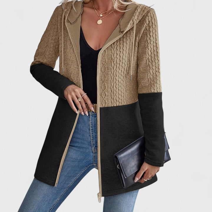 Valentino – Eleganter grauer Cardigan mit Kapuze für Frauen