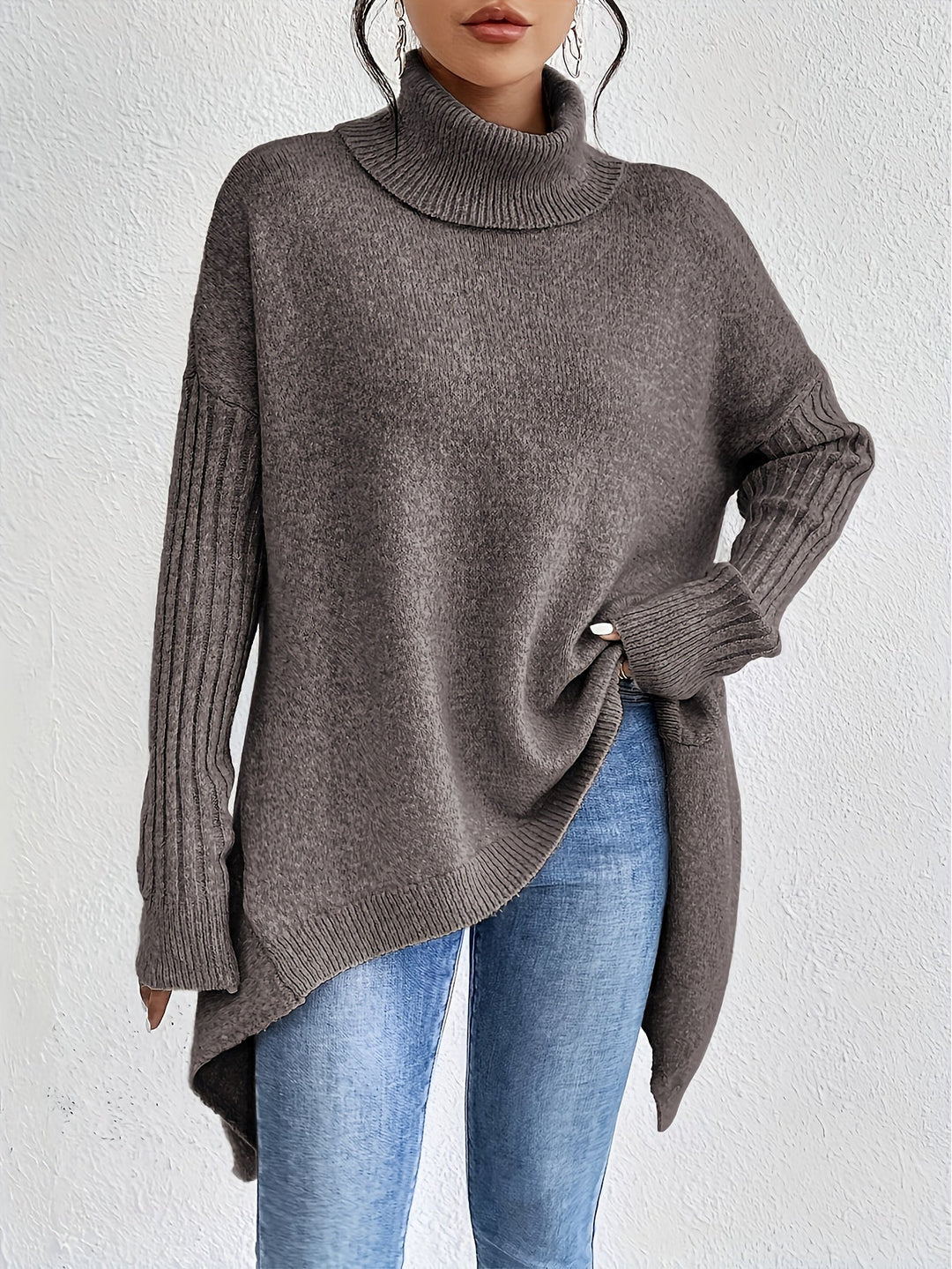 Isla - Übergroßer Rollkragenpullover