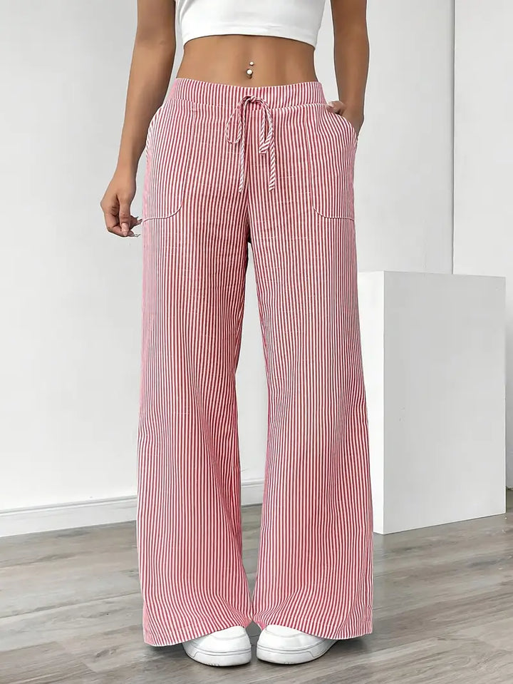 Alina™ | Elegante gestreifte Hose mit Taschen