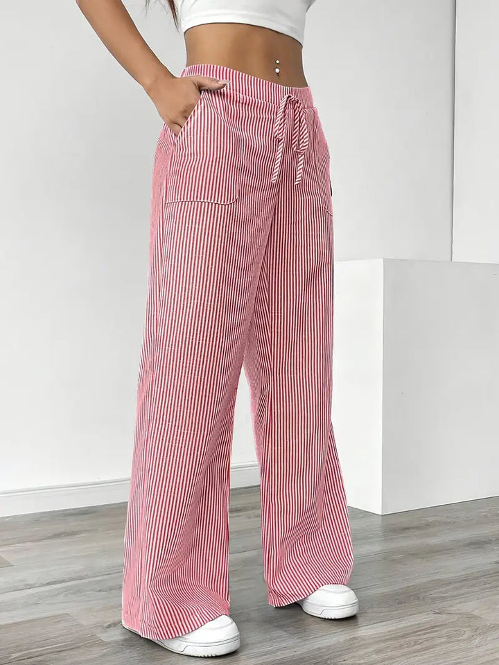 Alina™ | Elegante gestreifte Hose mit Taschen