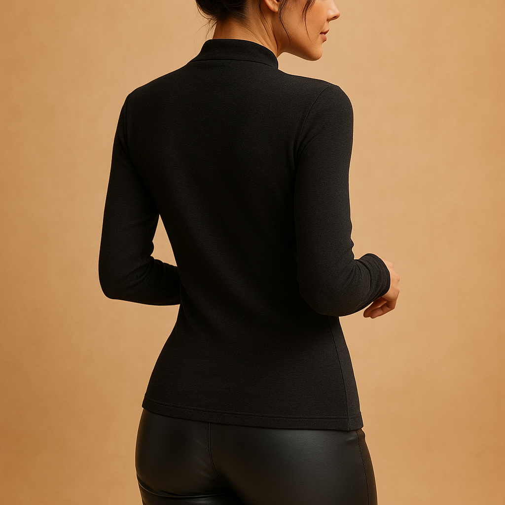 Ysaline™ | Bluse mit Stehkragen und Falten