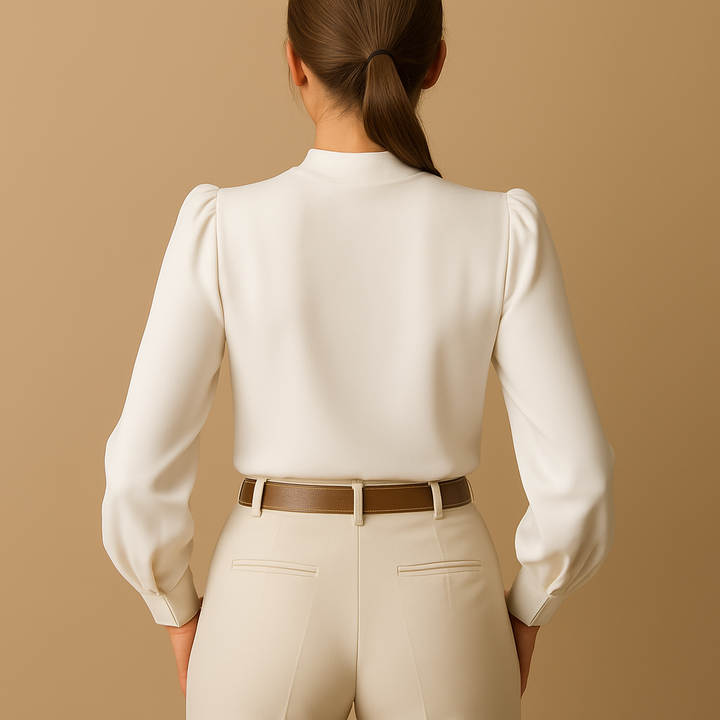 Éléonore™ | Bluse mit Stehkragen und Rüschen