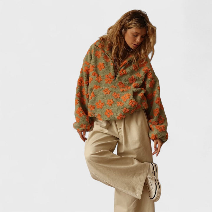 Daisy - Fleece mit Blumenmuster
