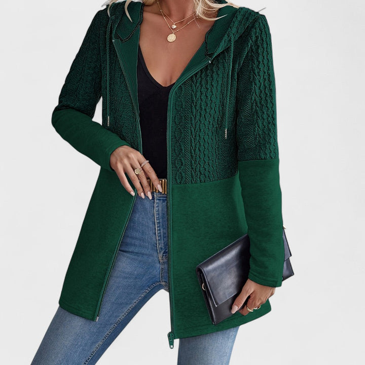 Valentino – Eleganter grauer Cardigan mit Kapuze für Frauen