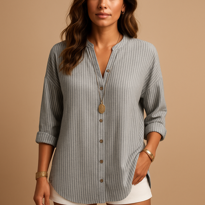 Amandine™ | Gestreifter Blusenhemd V