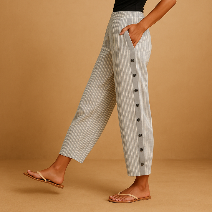 Élina™ | Hochtaillierte Streifenhose