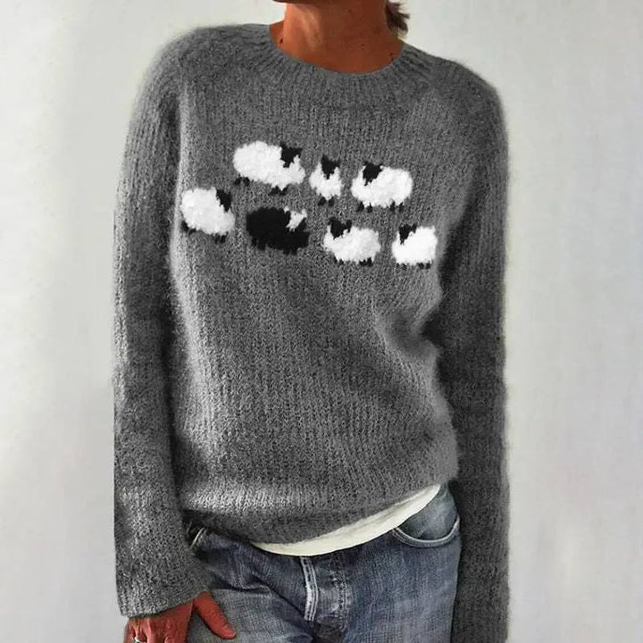 Lina - Bequemer, süßer Schafpullover