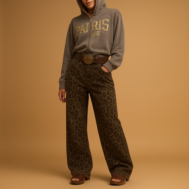 Élodie™ | Slim Fit Leopard Jeans