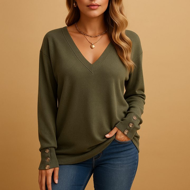 Cassandre™ | Fließende Bluse mit Knöpfen