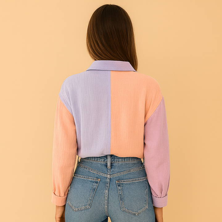 Apolline™ | Bluse Patchwork
