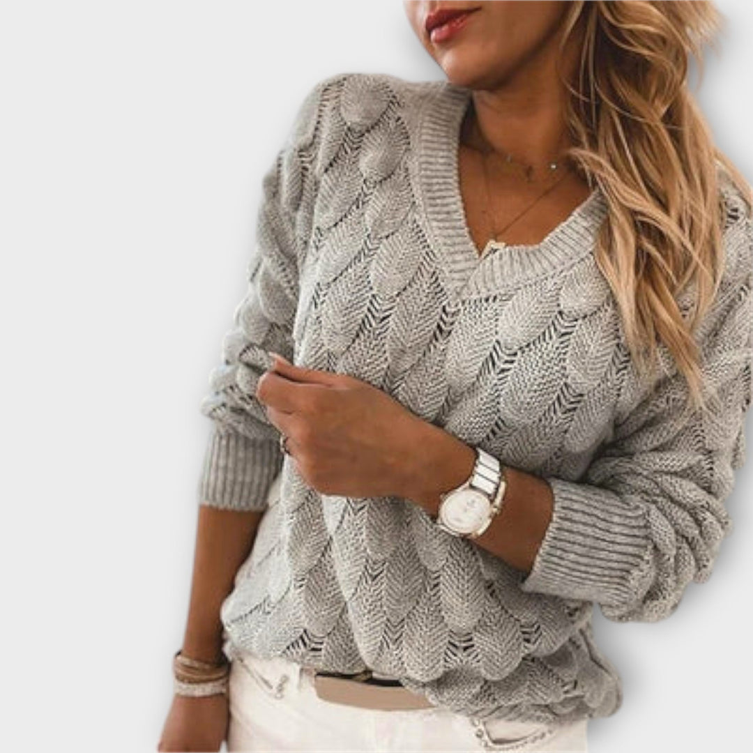 Noemier - V-Ausschnitt Pullover