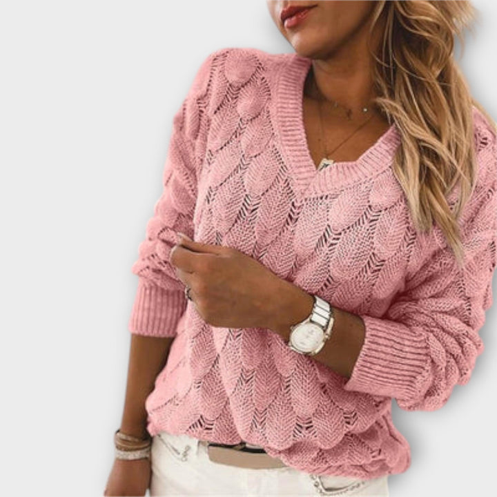 Noemier - V-Ausschnitt Pullover