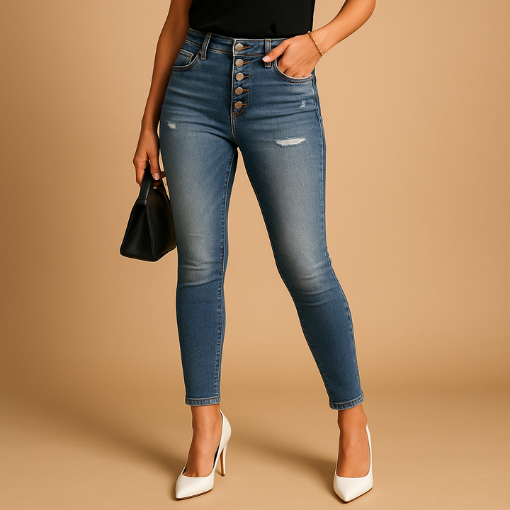 Claudine™ | Zerrissene Slim Jeans