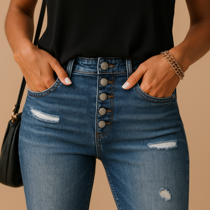Claudine™ | Zerrissene Slim Jeans