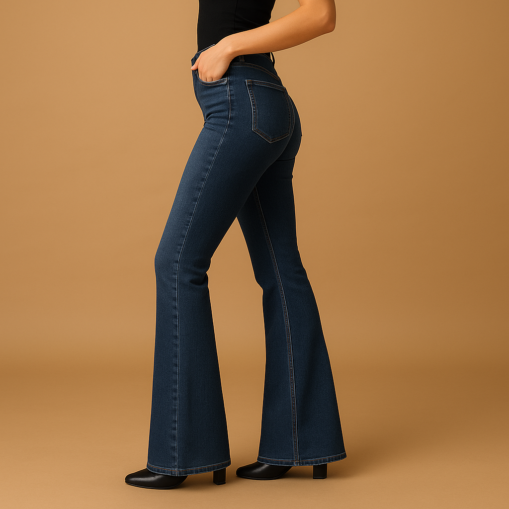 Isabelle™ | Hoch geschnittene Schlagjeans