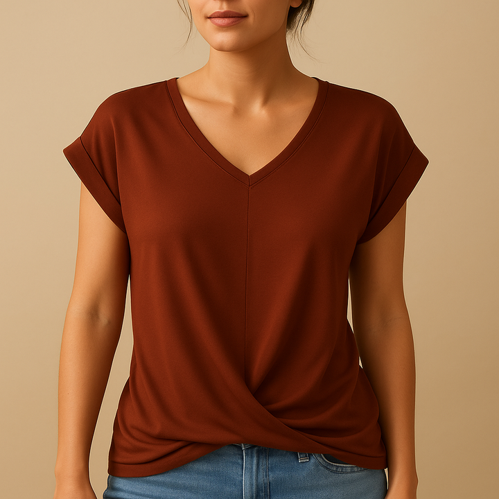 Roseline™ | Bluse mit tailliertem V-Ausschnitt