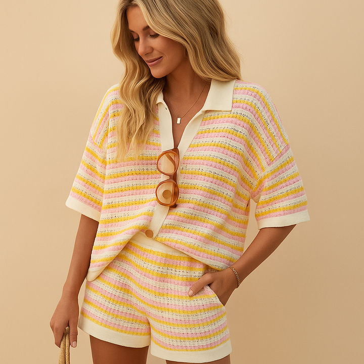 Fleur™ | Gestreiftes Ensemble